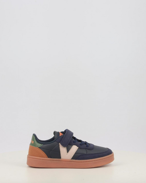 Schuhe sneaker Victoria OSLO VELCRO EFECTO PIEL CONTRASTE 1256106 Blau