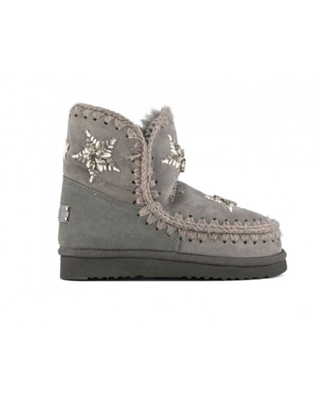 Stivali Mou ESKIMO WOOL STARS & RHINESTONES Grigio