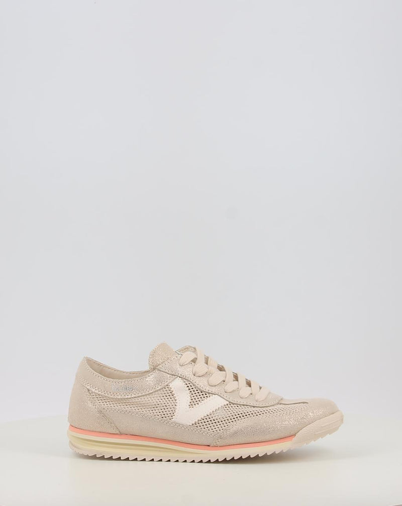 Sneakers VICTORIA SATURNO REJILLA & SERRAJE METAL 1158107 platin