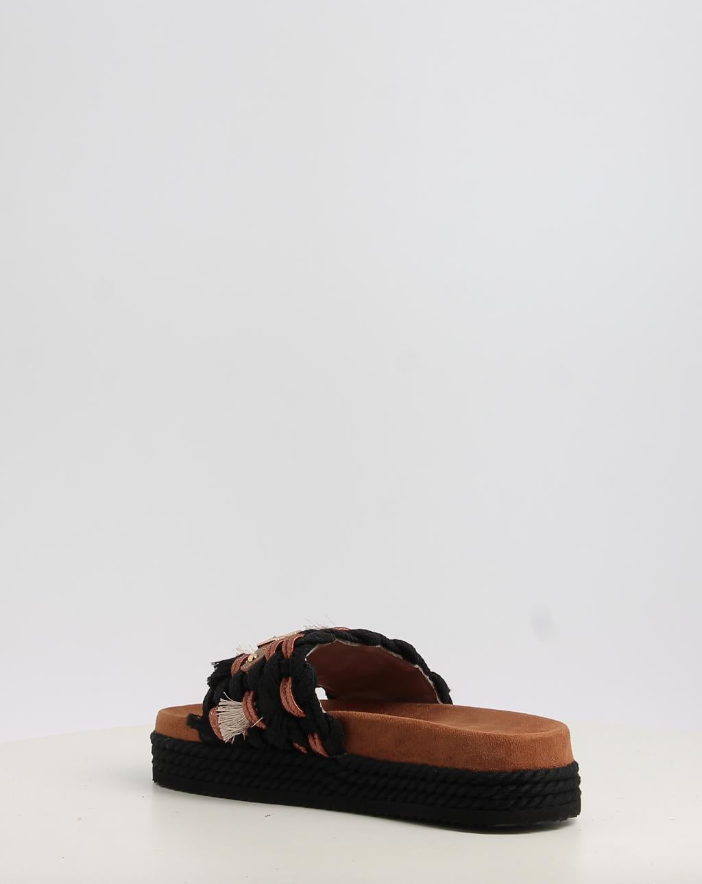 MONOBAND ROPE SANDAL FRINGES BIG LETTER LOGO
