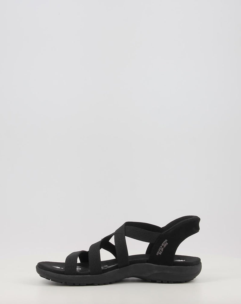 Sandalen SKECHERS SLIP-INS: REGGAE SLIM - STRETCH 163460 schwarz
