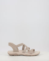 Sandalen SKECHERS SLIP-INS: REGGAE SLIM - STRETCH 163460 taupe