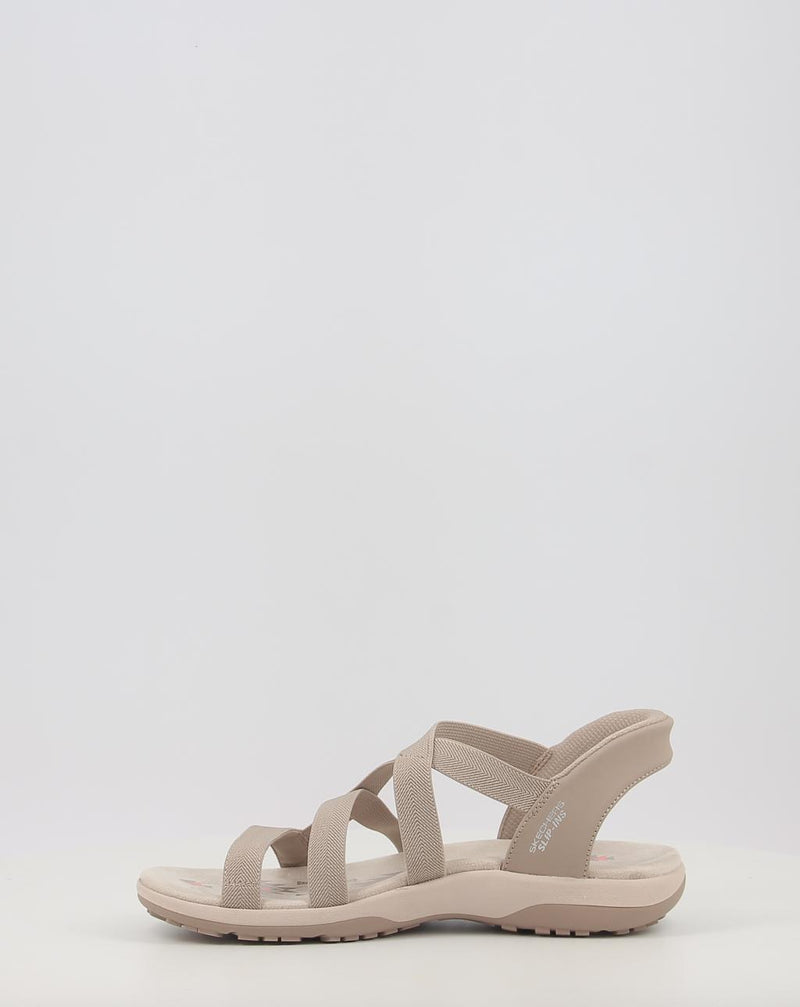 Sandalen SKECHERS SLIP-INS: REGGAE SLIM - STRETCH 163460 taupe