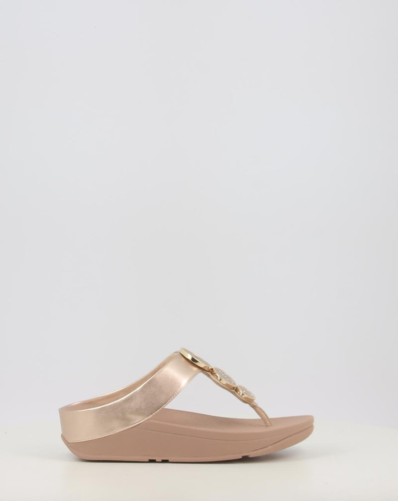 Sandalen FITFLOP HALO BEAD-CIRCLE METALLIC TOE-POST SANDALS metallic