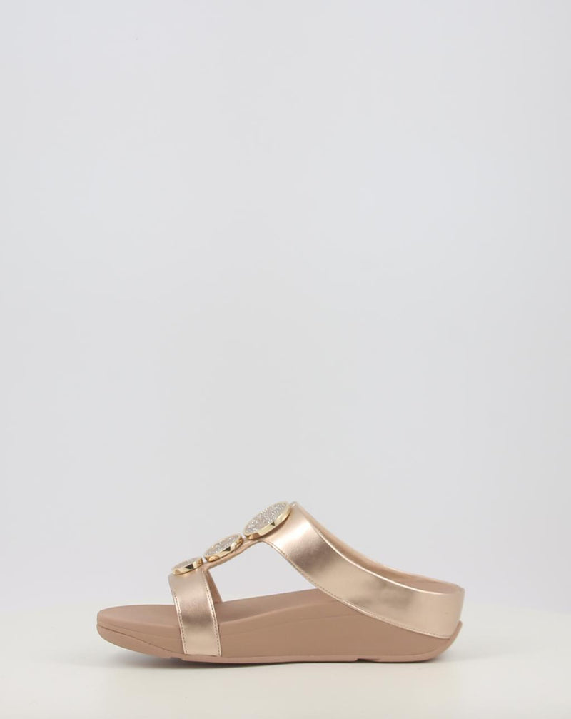 Sandalen FITFLOP HALO BEAD-CIRCLE METALLIC TOE-POST SANDALS metallic