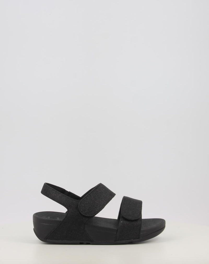 Sandalen FITFLOP LULU ADJUSTABLE SHIMMERLUX BACK-STRAP SANDALS schwarz