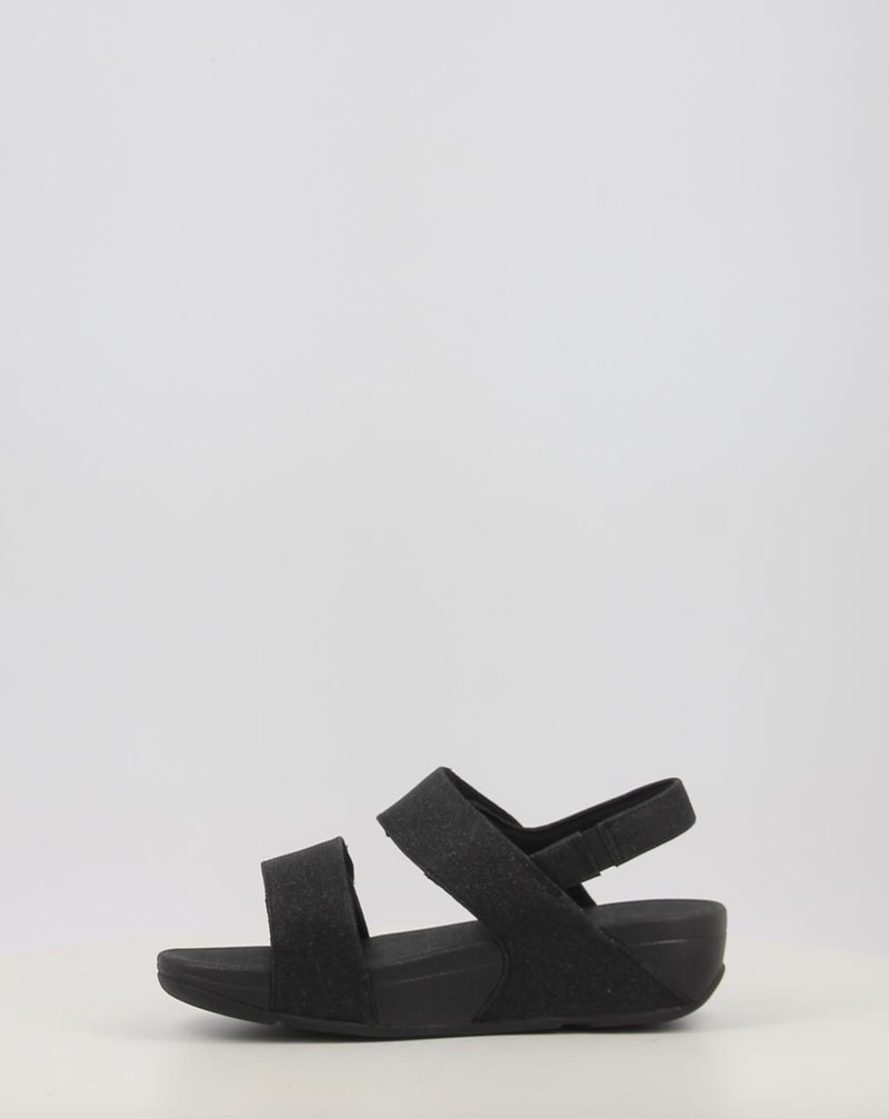 Sandalen FITFLOP LULU ADJUSTABLE SHIMMERLUX BACK-STRAP SANDALS schwarz
