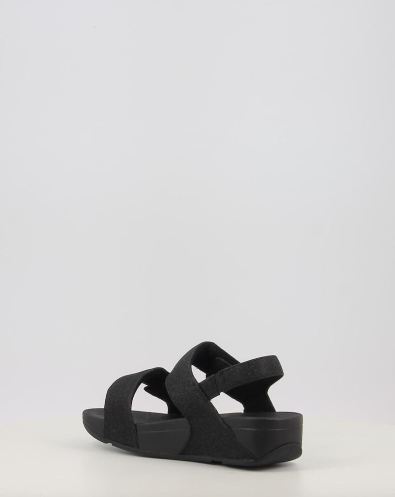 Sandalen FITFLOP LULU ADJUSTABLE SHIMMERLUX BACK-STRAP SANDALS schwarz