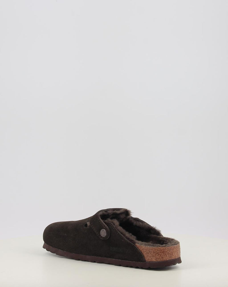 Zuecos BIRKENSTOCK BOSTON SHEARLING LEVE TAUPE LAF marrón