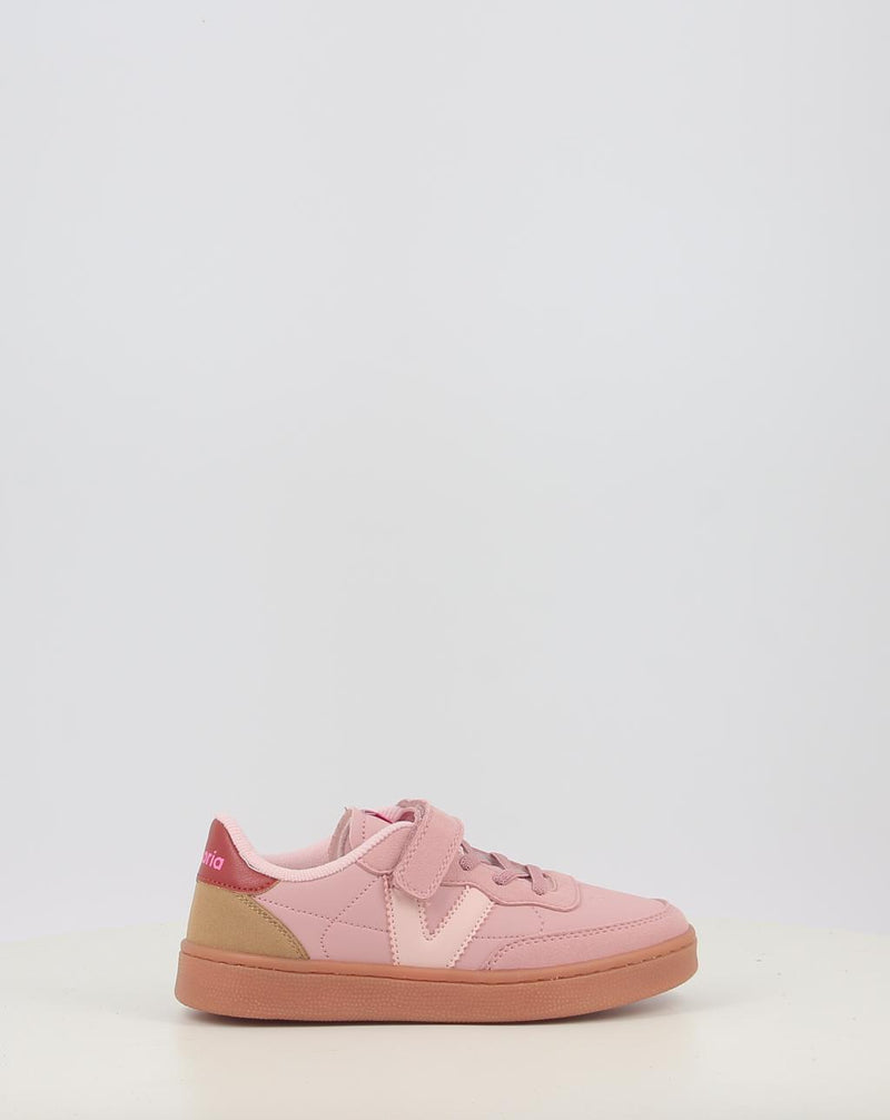 Sneaker VICTORIA OSLO VELCRO EFECTO PIEL CONTRASTE 1256106 rosa
