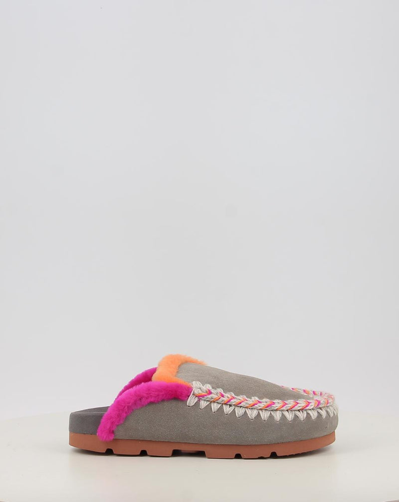 Clogs MOU WINTER BIO OVERSTITCHING grau