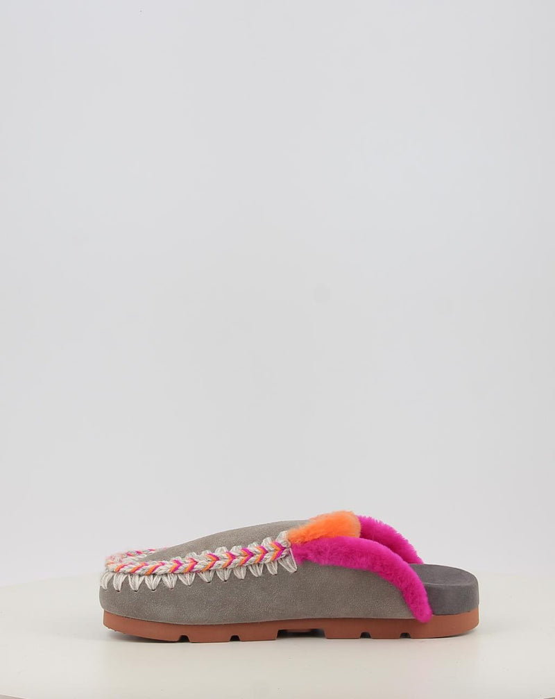 Clogs MOU WINTER BIO OVERSTITCHING grau