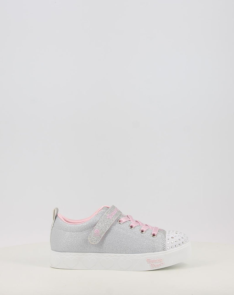 Sneakers SKECHERS TWINKLE TOES: HEART STEPS - SHIMMER 314620L silber