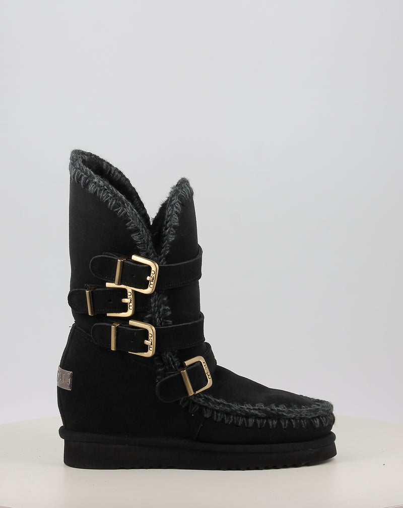 Botas MOU ESKIMO INNER WEDGE TALL BUCKLE negro