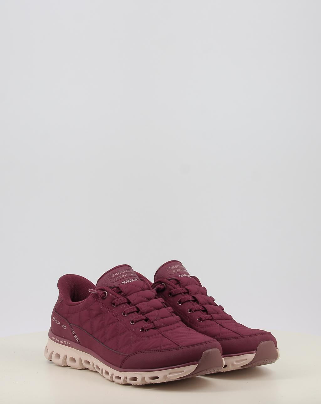 Zapatillas SKECHERS SLIP-INS: GLIDE-STEP - COZY FIT granate